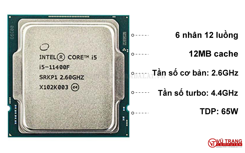 thông số của CPU INTEL CORE I5 11400F