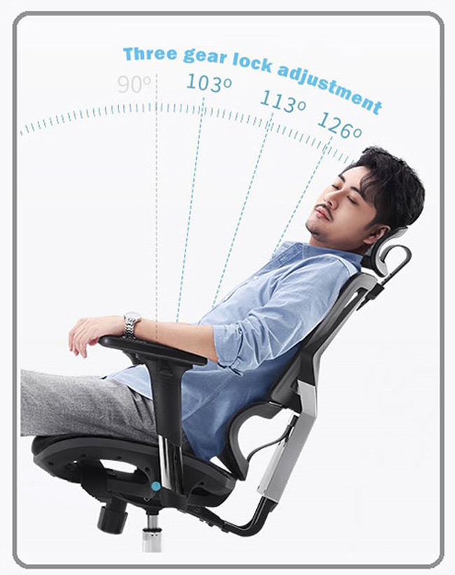 ngả lưng ghế ergonomic sihoo m90B