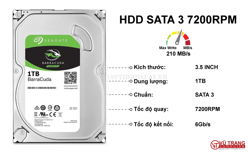 HDD Seagate Barracuda 1TB 7200Rpm 3.5inch