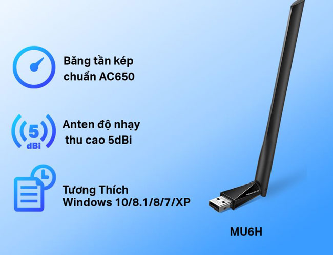USB THU WIFI TP-LINK ARCHER T2U PLUS AC600 WIFI 5