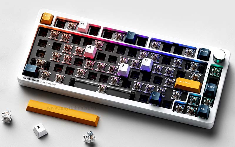 MACHENIKE K600-B82W sở hữu GR Silver Switch (Outemu Silver)