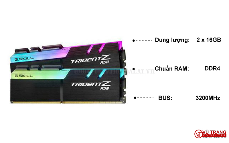 RAM GSKILL TRIDENT Z RGB KIT 32GB (2X16GB) DDR4 3200MHZ 