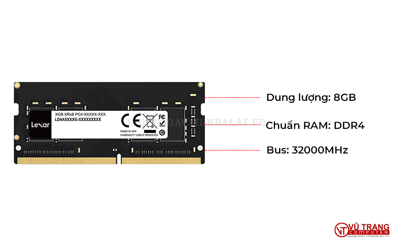 ram laptop 8GB lexar sodimm DDR4 Bus 3200Mhz
