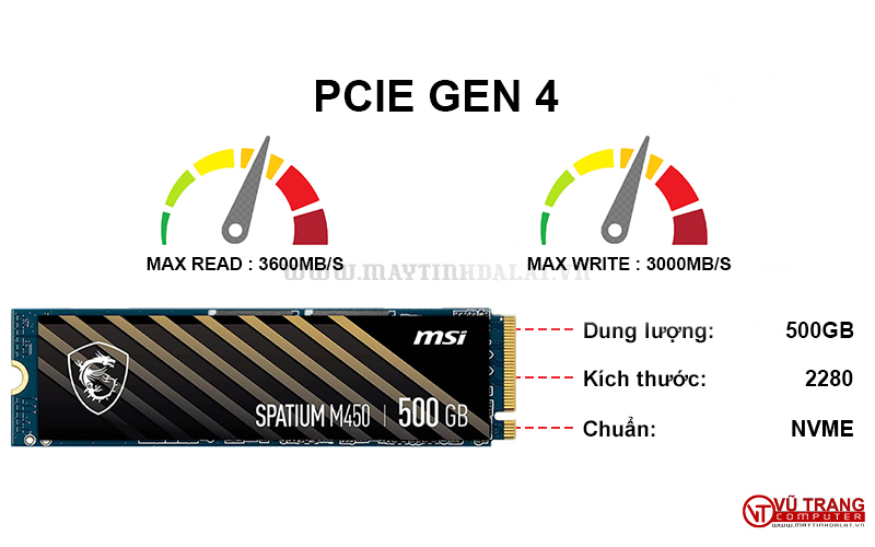 SSD 500GB Spatium M450 M.2 VNME PCIe 4.0 x 4