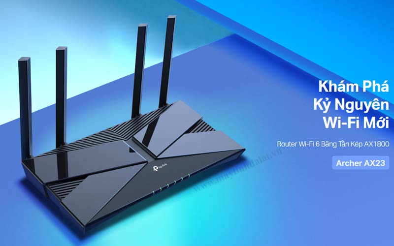 Hình ảnh tổng thể router TP-Link Archer AX23 với thiết kế hiện đại