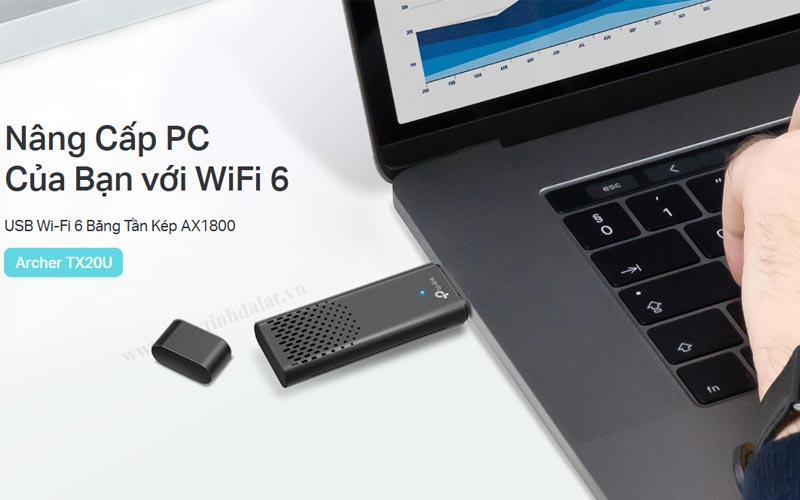 TP-Link Archer TX20U hỗ trợ Wi-Fi 6 tốc độ cao 1800 Mbps