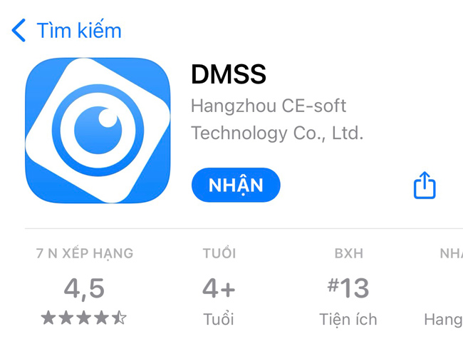 tải app DMSS về điện thoại