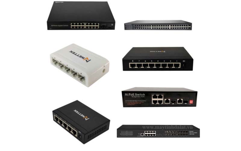Các bộ chia mạng Switch 5 cổng, 8 cổng Gigabit và Switch PoE tại Maytinhdalat.vn