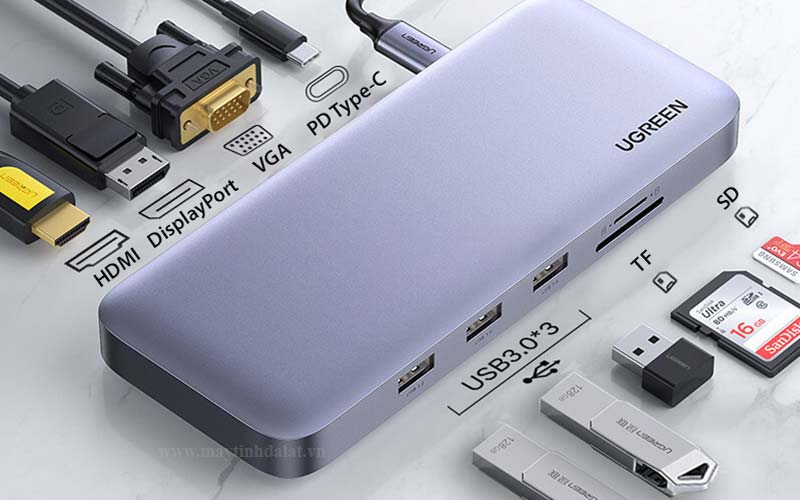 Các loại cáp tín hiệu HDMI, VGA, DisplayPort và Hub Type-C chính hãng tại Maytinhdalat.vn