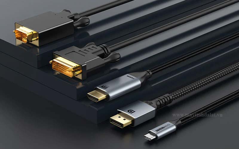 Các loại cáp tín hiệu màn hình HDMI, VGA, DisplayPort chính hãng tại Maytinhdalat.vn