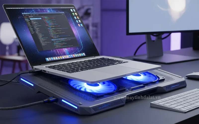 Đế tản nhiệt laptop gaming RGB và đế tản nhiệt nhôm tại Maytinhdalat.vn