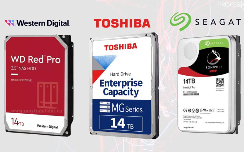 Các loại ổ cứng HDD 1TB, 2TB, 4TB của Seagate và Western Digital tại Maytinhdalat.vn