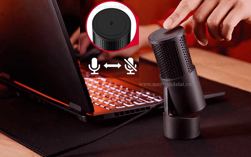 Tính năng Tap-to-mute cảm biến chạm tắt tiếng tiện lợi trên đỉnh micro