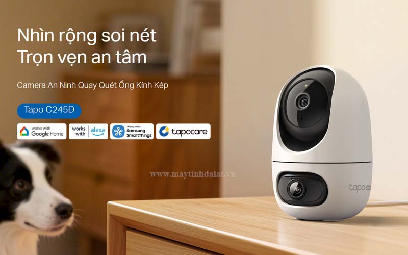 Thiết kế ống kính kép Dual-Lens trên camera TP-Link Tapo C245D