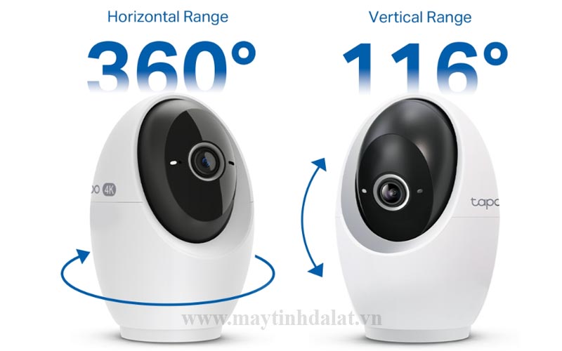 Tapo C260 sở hữu thiết kế linh hoạt với khả năng quay quét toàn cảnh