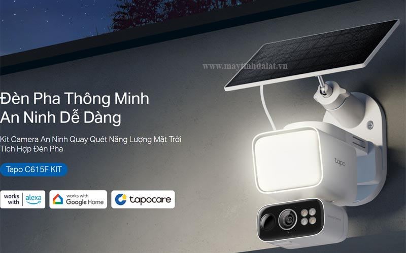 Lắp đặt camera năng lượng mặt trời Tapo C615F KIT ngoài trời