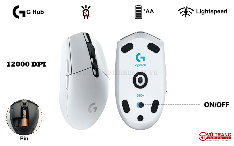 bộ chuột tai nghe G304 & G435