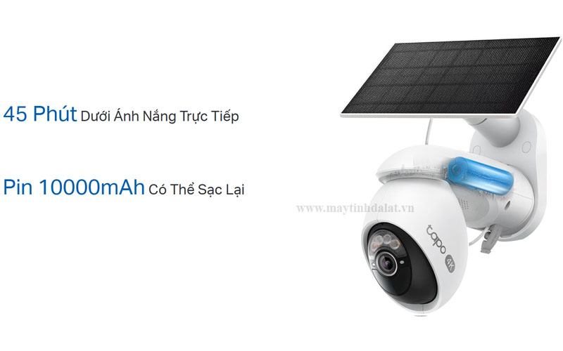Khả năng sạc năng lượng mặt trời và pin khủng trên Tapo C660 KIT