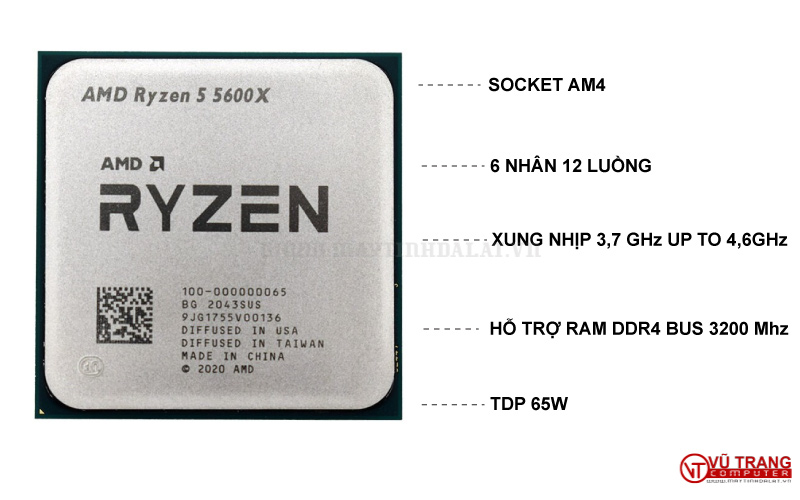 CPU AMD Ryzen 5 5600X Box Socket AM4