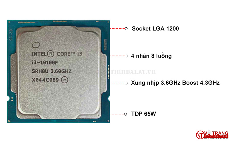 Thông tin CPU I3 10100F