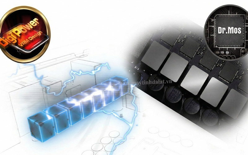 Cấu trúc 8 Phase nguồn Digi Power trên Mainboard ASROCK B550M PRO4