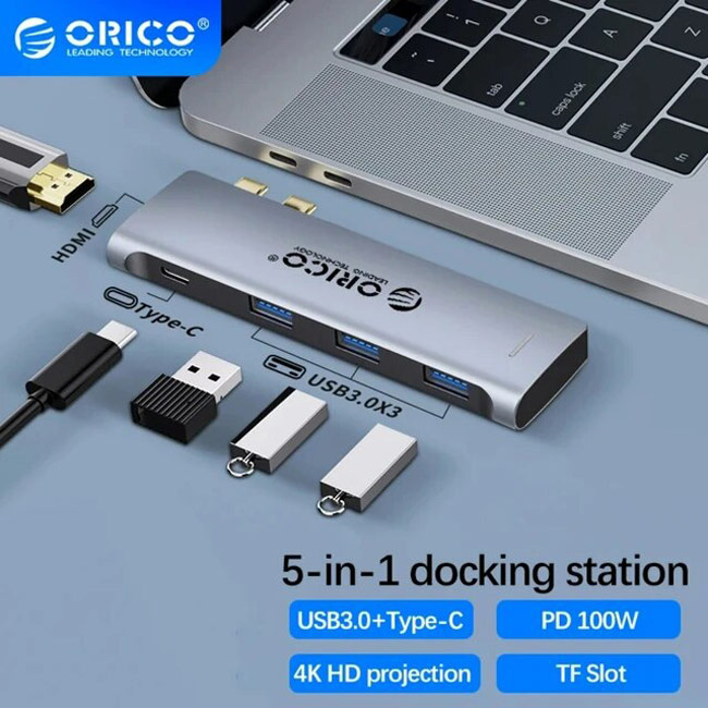 dock Macbook ORICO 2CT-5H-GY
