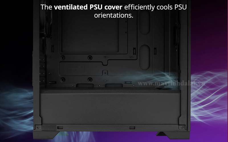 Thiết kế shroud che PSU trong case Elite 301 Lite