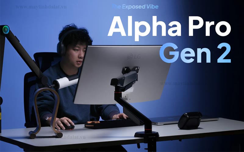 Giá treo màn hình đơn cao cấp HyperWork Alpha Pro Gen 2 màu đen