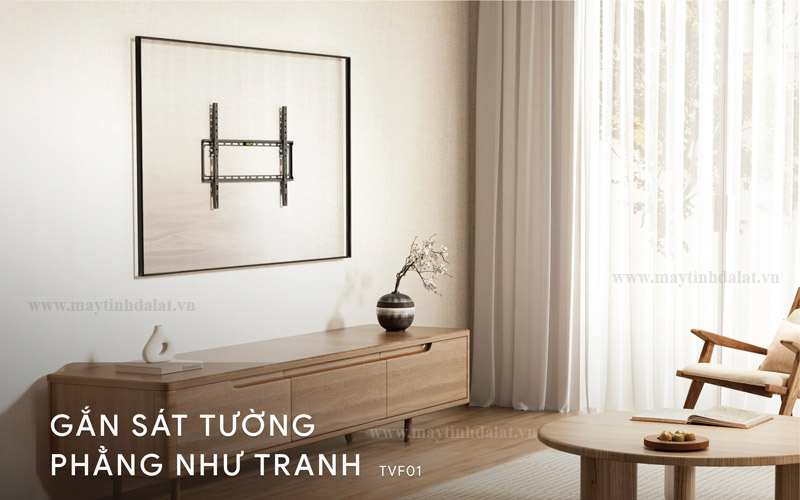 Giá treo tivi gắn tường HyperWork TVF01 màu đen chính hãng
