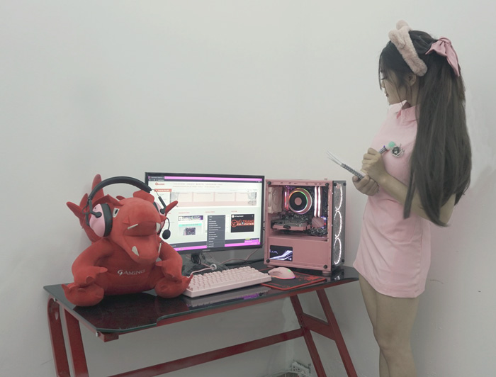 lắp đặt PC gaming màu hồng Đà Lạt - Vũ Trang Computer