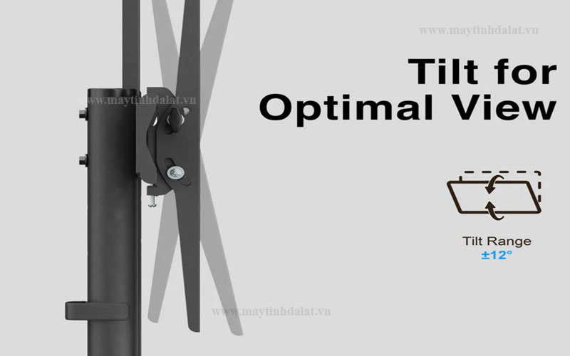 Cơ chế điều chỉnh góc nghiêng chống chóa trên giá treo tivi HyperWork Core Stand TVC01