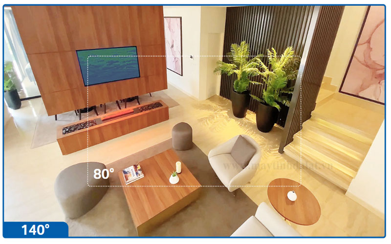 Góc nhìn rộng 140 độ của camera an ninh Tapo C125