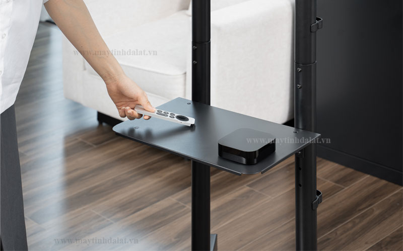 Hệ thống 2 kệ đa năng trên giá treo tivi HyperWork Core Stand TVC01