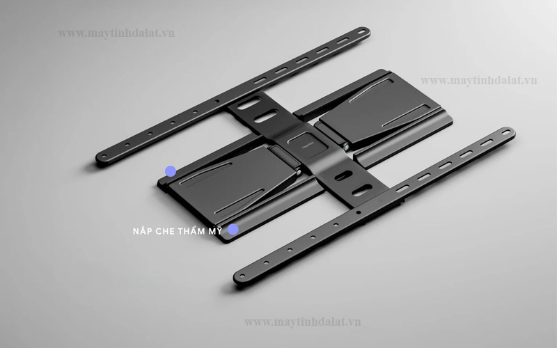 Hệ thống quản lý cáp gọn gàng và lớp sơn tĩnh điện cao cấp trên giá treo tivi HyperWork TVF04