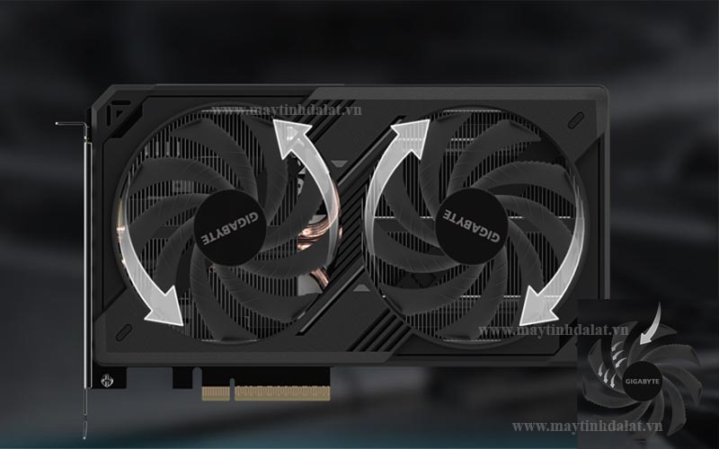 Cơ chế quạt quay ngược chiều Alternate Spinning triệt tiêu nhiễu loạn gió của GIGABYTE