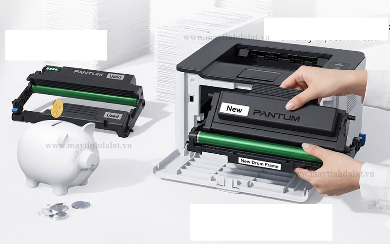 Giải pháp hộp mực và cụm trống tách rời tiết kiệm chi phí cho Pantum P3308DW
