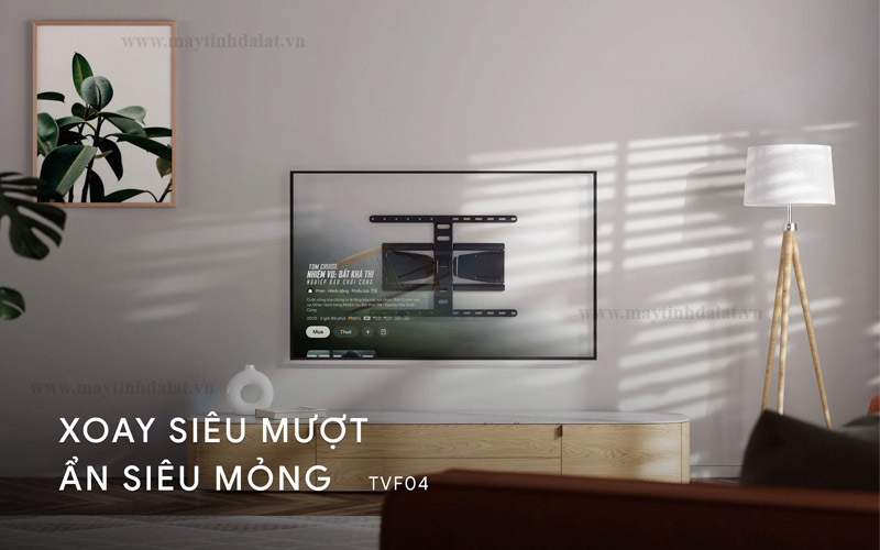 Giá treo tivi gắn tường HyperWork TVF04 màu đen chính hãng