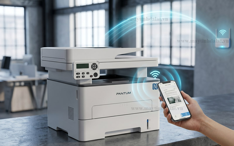 Trải nghiệm in ấn di động cực nhanh qua kết nối Wi-Fi và NFC trên Pantum M6702DW