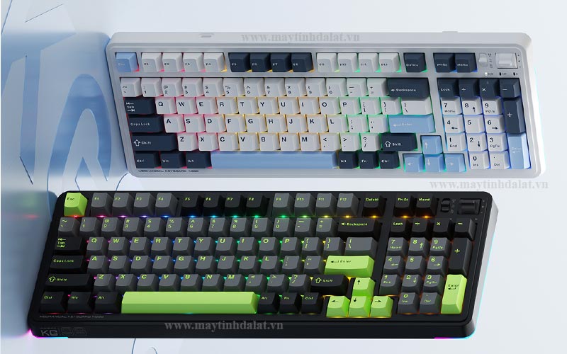 Hệ thống đèn LED RGB rực rỡ và bộ keycap nhựa PBT double-shot siêu bền