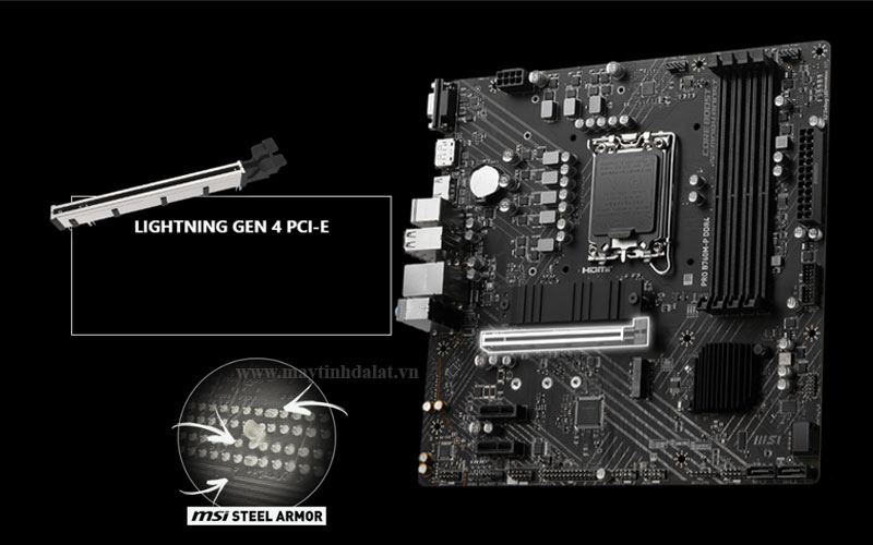 Khe cắm Card đồ họa bọc thép Steel Armor PCIe 4.0 x16