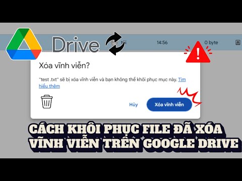 Giao diện Thùng rác Google Drive trên máy tính