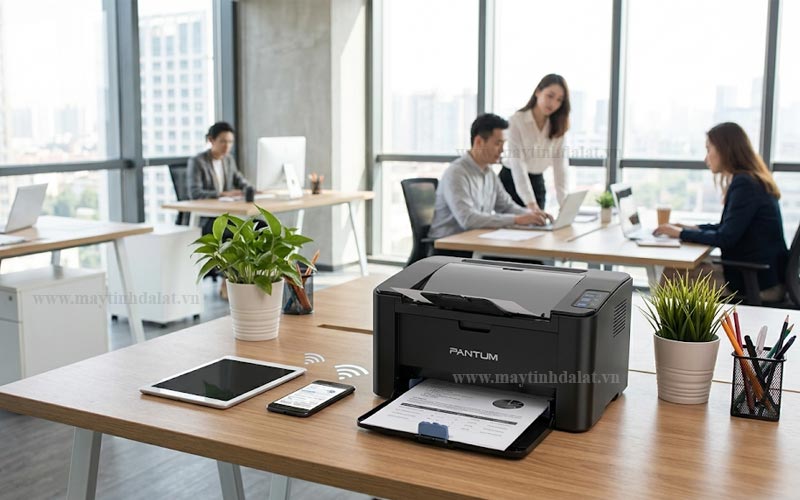 Máy in Laser đơn năng Pantum P2505W thiết kế nhỏ gọn kết nối Wi-Fi