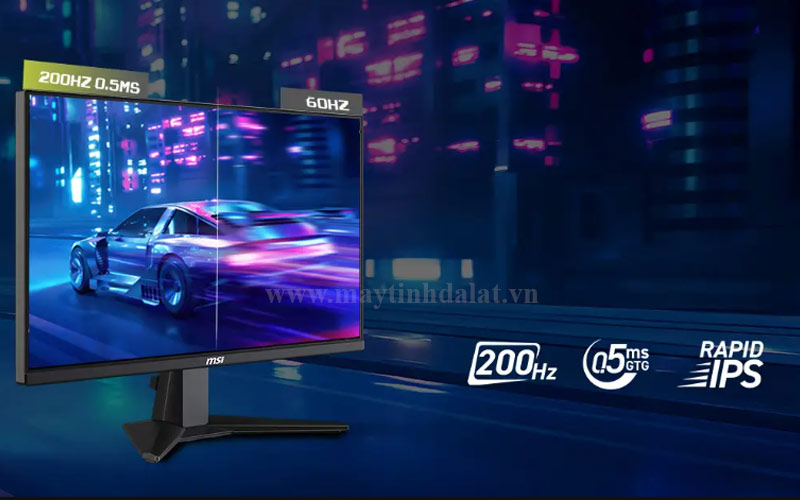 Thiết kế màn hình MSI MAG 255F E20 hiện đại và chắc chắn