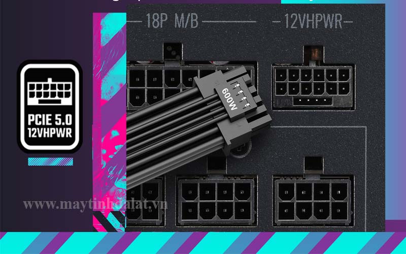 Nguồn MWE Gold V2 hỗ trợ chuẩn ATX 3.0 với đầu cắm 12VHPWR