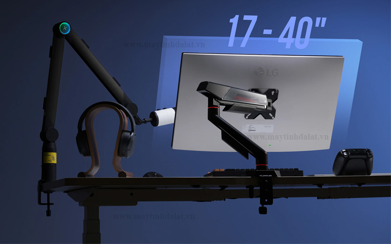Hỗ trợ ngàm chuẩn VESA 75x75 và 100x100 cùng lẫy sập Quick Release an toàn