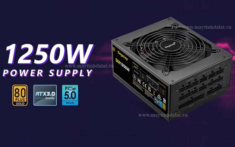 Nguồn máy tính Segotep 1250W chuẩn ATX 3.0 PCIe 5.0 chính hãng