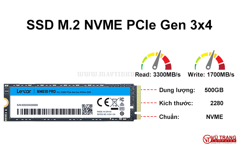 SSD LEXAR NM610 PRO 500GB M.2 2280
