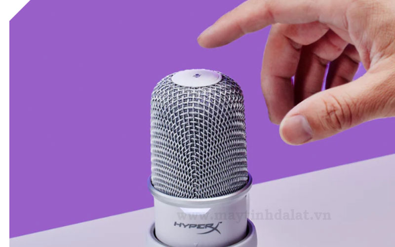 Tính năng Tap-to-Mute cảm ứng trên HyperX SoloCast White