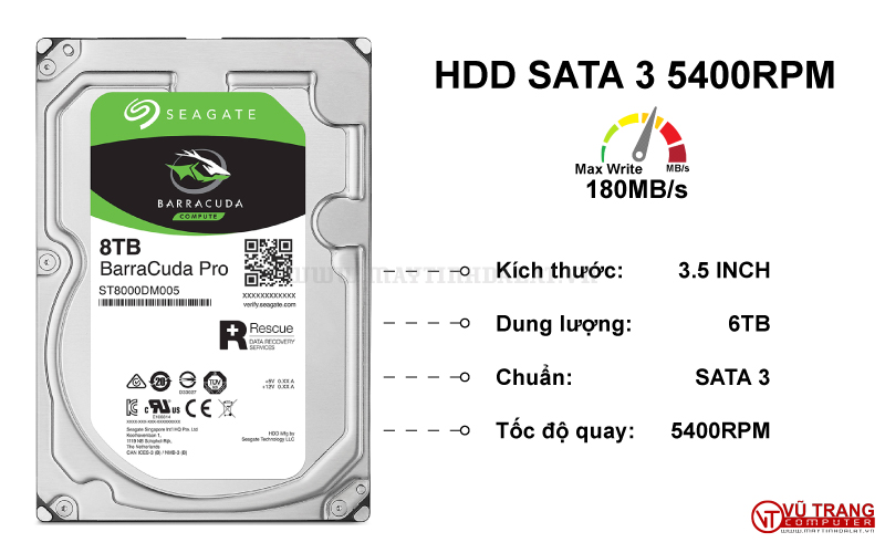 HDD SEAGATE SKYHAWK 6TB 5400RPM 3.5