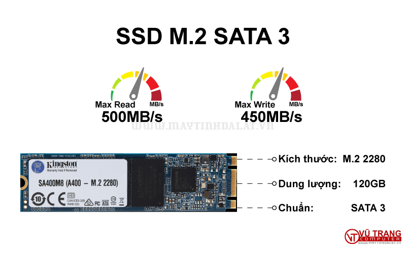 Ổ CỨNG SSD KINGSTON A400 120GB M.2 2280 SATA 3